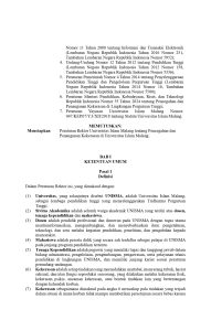 Peraturan Rektor UNISMA Halaman 2-Tentang Pencegahan dan Penanganan Kekerasan di Universitas Islam Malang